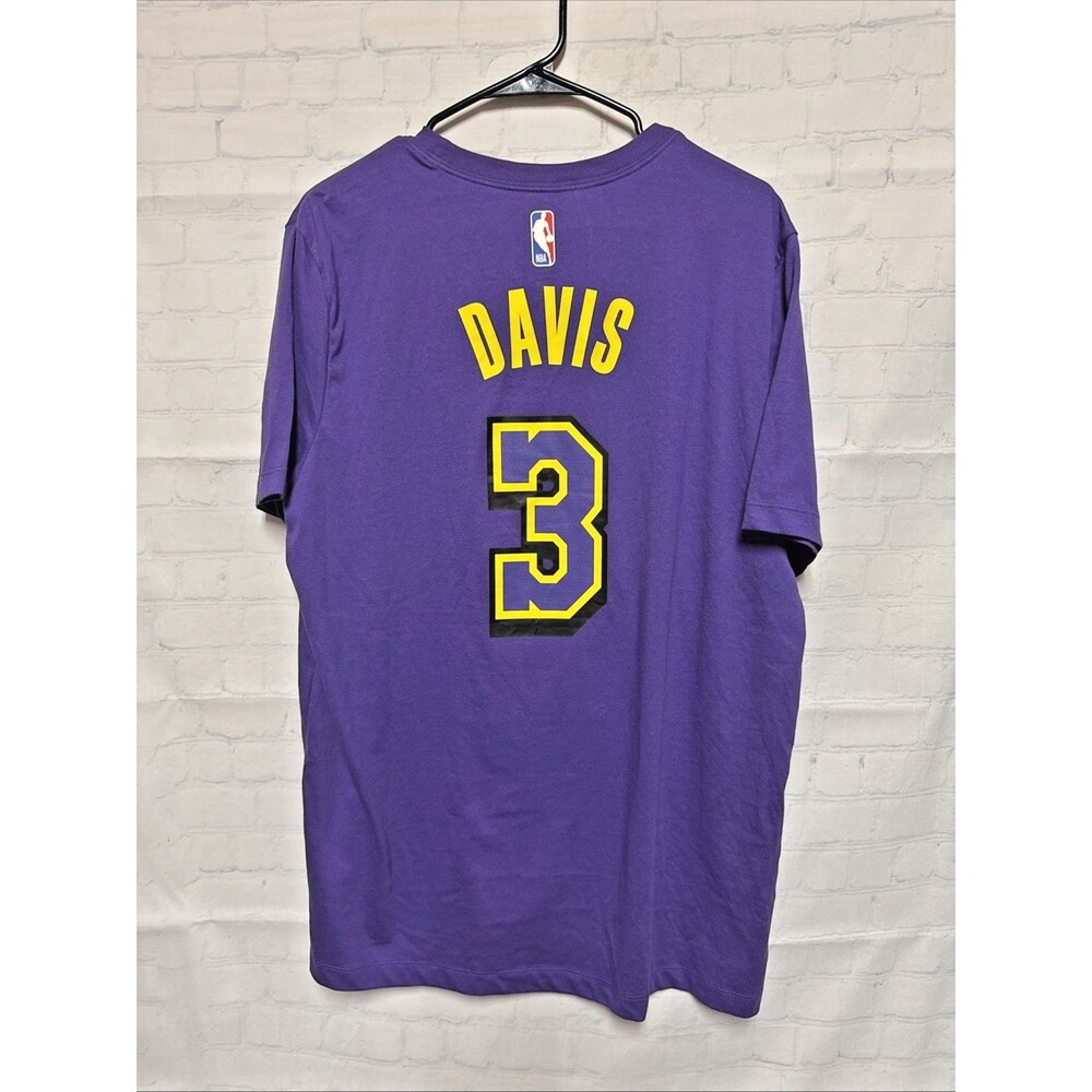 Nike Lakers Anthony Davis #3 Lake Show Men’s Size Large T-Shirt NBA Purple - Picture 5 of 5